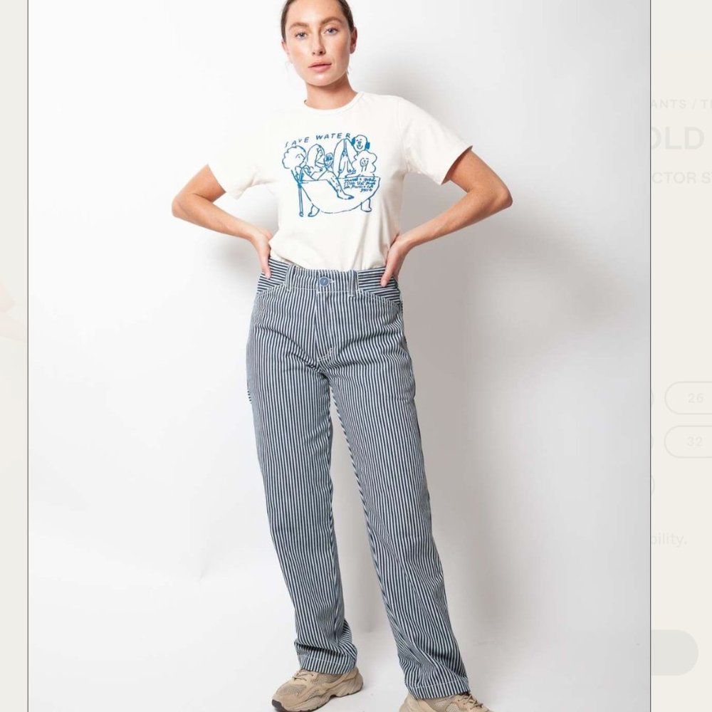 Gravel & Gold conductor stripe trousers
